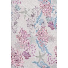 Premium Machine Washable Mayfield  Raspberry 5' x 7'6" Rug