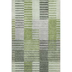 Premium Machine Washable Mayfield AMF687 Green 5' x 7'6" Rug