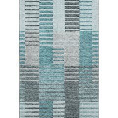 Premium Machine Washable Mayfield AMF687 Teal 5' x 7'6" Rug