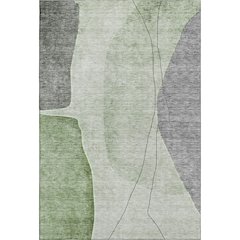 Premium Machine Washable Mayfield AMF696 Green 5' x 7'6" Rug