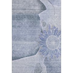Premium Machine Washable Mayfield AMF700 Blue 5' x 7'6" Rug