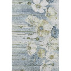 Premium Machine Washable Mayfield AMF712 Blue 5' x 7'6" Rug