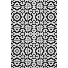 Premium Machine Washable Mayfield AMF734 Black 5' x 7'6" Rug