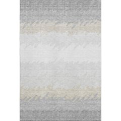 Premium Machine Washable Mayfield AMF736 Silver 5' x 7'6" Rug