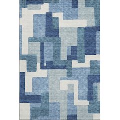 Premium Machine Washable Mayfield AMF740 Blue 5' x 7'6" Rug
