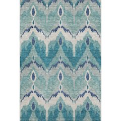 Premium Machine Washable Mayfield AMF743 Teal 5' x 7'6" Rug
