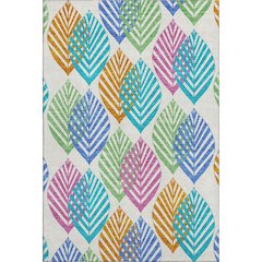 Premium Machine Washable Mayfield AMF744 White 5' x 7'6" Rug