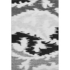 Premium Machine Washable Mayfield AMF746 Black 5' x 7'6" Rug