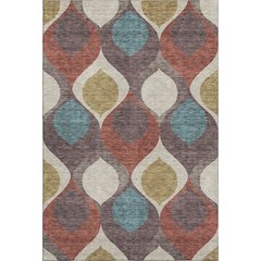 Premium Machine Washable Mayfield AMF749 Brown 5' x 7'6" Rug