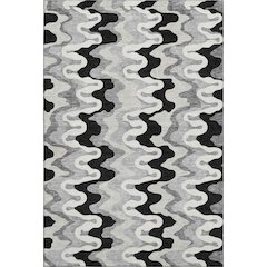 Premium Machine Washable Mayfield AMF750 Black 5' x 7'6" Rug