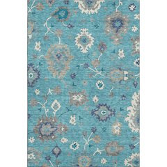 Premium Machine Washable Mayfield AMF753 Teal 5' x 7'6" Rug