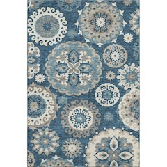 Premium Machine Washable Mayfield AMF763 Blue 5' x 7'6" Rug