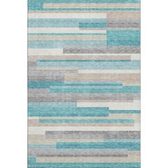 Premium Machine Washable Mayfield AMF766 Teal 5' x 7'6" Rug