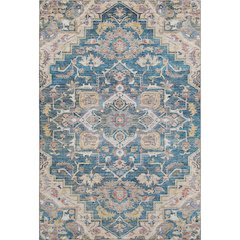 Premium Machine Washable Mayfield AMF774 Blue 5' x 7'6" Rug