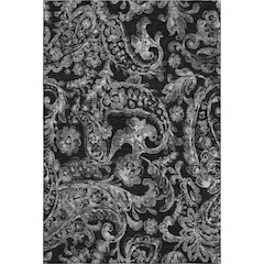 Premium Machine Washable Mayfield AMF835 Black 5' x 7'6" Rug