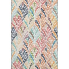 Premium Machine Washable Mayfield AMF851 Orange 5' x 7'6" Rug