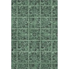 Premium Machine Washable Mayfield AMF853 Green 5' x 7'6" Rug
