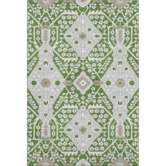 Premium Machine Washable Mayfield AMF863 Green 5' x 7'6" Rug