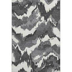 Premium Machine Washable Mayfield AMF865 Black 5' x 7'6" Rug
