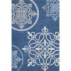 Premium Machine Washable Mayfield AMF874 Navy 5' x 7'6" Rug