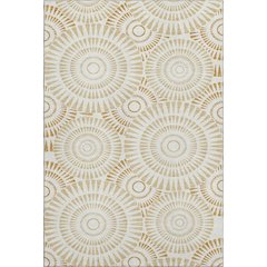 Premium Machine Washable Mayfield AMF877 Gold 5' x 7'6" Rug