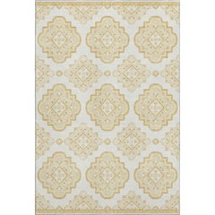 Premium Machine Washable Mayfield AMF878 Gold 5' x 7'6" Rug
