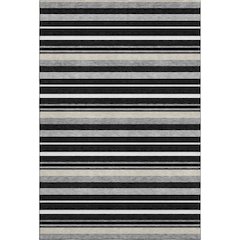 Premium Machine Washable Mayfield AMF879 Black 5' x 7'6" Rug
