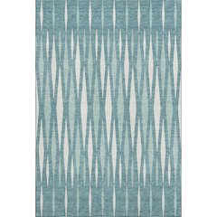 Premium Machine Washable Mayfield AMF881 Teal 5' x 7'6" Rug