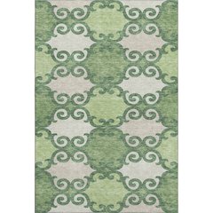 Premium Machine Washable Mayfield AMF883 Green 5' x 7'6" Rug