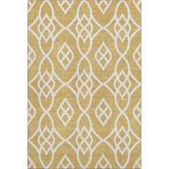 Premium Machine Washable Mayfield AMF884 Gold 5' x 7'6" Rug