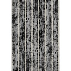 Premium Machine Washable Mayfield AMF892 Black 5' x 7'6" Rug