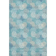 Premium Machine Washable Mayfield AMF908 Teal 5' x 7'6" Rug