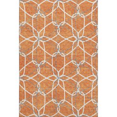 Premium Machine Washable Mayfield AMF950 Orange 5' x 7'6" Rug