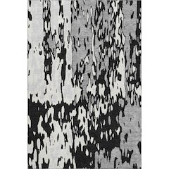Premium Machine Washable Mayfield AMF957 Black 5' x 7'6" Rug
