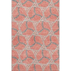 Premium Machine Washable Mayfield AMF959 Coral 5' x 7'6" Rug