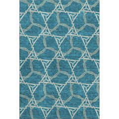 Premium Machine Washable Mayfield AMF959 Teal 5' x 7'6" Rug