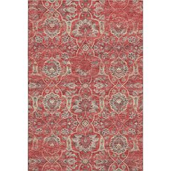 Premium Machine Washable Mayfield  Red 5' x 7'6" Rug