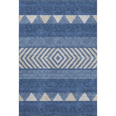 Premium Machine Washable Mayfield AMF965 Navy 5' x 7'6" Rug