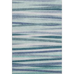 Premium Machine Washable Mayfield AMF997 Teal 5' x 7'6" Rug