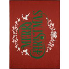 Indoor/Outdoor Cozy Winter ACW36 Red Washable 5' x 7'6" Rug