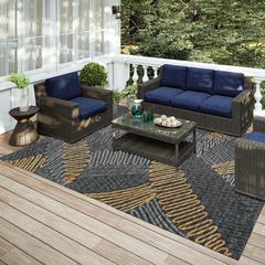 Yuma Gray Transitional Abstract 3' x 5' Area Rug Gray AYU41