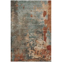Luxury Washable Indoor/Outdoor Kochi Teal 5' x 7'6" Rug
