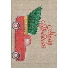Luxury Washable Indoor/Outdoor Merry & Bright Putty 5' x 7'6" Rug