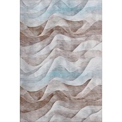 Machine Washable Indoor/Outdoor Pacifica Mocha 5' x 7'6" Rug