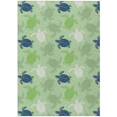 Indoor/Outdoor Surfside ASR43 Green Washable 5' x 7'6" Rug