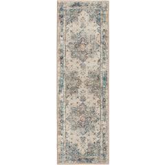 Jericho JC6 Linen 2'6" x 12' Runner Rug