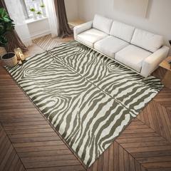 Safari Taupe Animal Animal Print 3' x 5' Area Rug Taupe ASF31