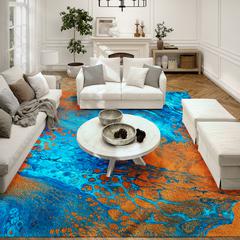 Karina Cobalt Modern Abstract 3' x 5' Area Rug Cobalt AKC38