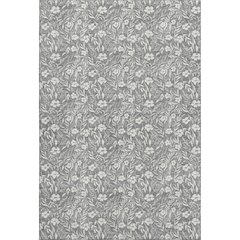 Luxury Washable Indoor/Outdoor Soft Essentials SE4 Gray 5' x 7'6" Rug