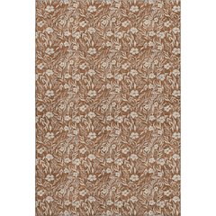 Luxury Washable Indoor/Outdoor Soft Essentials SE4 Orange 5' x 7'6" Rug